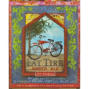 2009 Fat Tire Print Ad New Belgium Beer Fort Collins Colorado Bicycle Decor
